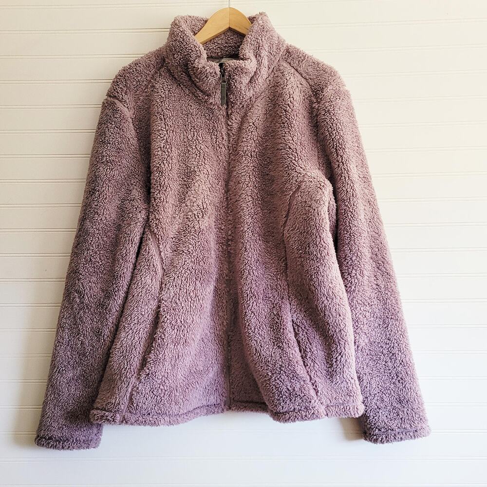 Cloudveil Zip Jacket Size 2XL Light Purple Fluffy Fleece Pockets